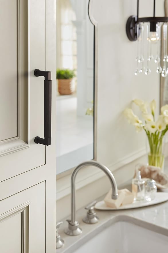 Amerock Ballard 5-1/16 inch (128mm) Center-to-Center Oil-Rubbed Bronze Cabinet Pull, BP37644ORB