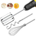 homicozy 3-Piece Stainless Steel Hand Mixer Attachment Set - Whisk, Dough Hook, Egg Beater for Drills - Dishwasher Safe, 9.8 Inch (Drill Not Included) (9.8inch)