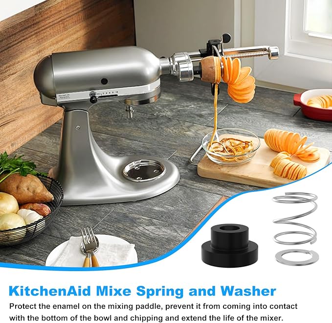 Mixer Spring and Washer for KitchenAid Mixer Parts-KitchenAid Tilt Head Mixers Spring and Washer, Rubber Washer