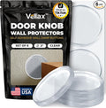 Large 2" Door Knob Wall Protectors – 6 Clear Self-Adhesive Silicone Bumper Pads in Damp Button Shape – Noise Dampening Wall & Furniture Guards by VELLAX