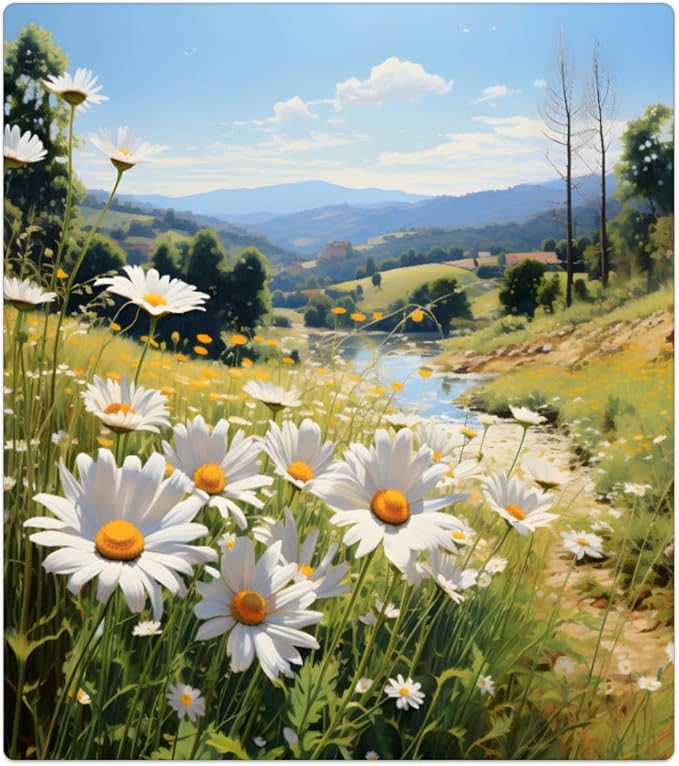 Spring Daisies Dishwasher Magnet Cover for Front Dishwasher Door Cover Panel Decals Home Cabinet Decals Kitchen Appliance Decor for Kitchen Farmhouse Home Decor, Kitchen Idea 23" x 26"