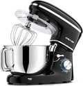 CHeflee Stand Mixer,660W 6+P With 6.5QT Stainless Steel Bowl,Dough Hook, Wire Whip & Beater,for Most Home Cooks (Black)