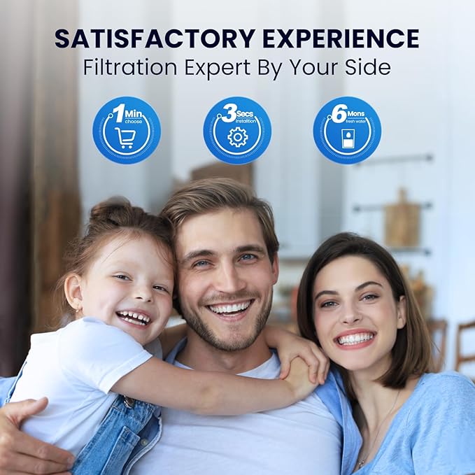 GOLDEN ICEPURE RWF6100A Replacement for Bosch UltraClarity Pro Water Filter BORPLFTR50, BORPLFTR55, B36CT80SNS, B36CL80ENS, WFC200MF, Refrigerator Replacement 2PACK