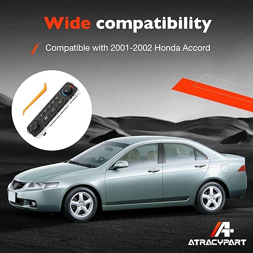 Climate Control Module A/C Heater Air Conditioning Panel Compatible with 2001-2002 Honda Accord Replace# 79600-S84-A21ZA