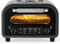 Pizza Oven Indoor, Heats up to 850°F, Makes 12” Pizzas in 90 Seconds, Electric Pizza Oven with 6 Touchscreen Presets, Countertop Pizza Ovens for Kitchen, Recipes & Pizza Stone Peel Included, Dark Grey