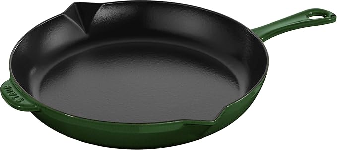 Staub Cast Iron 10-inch Fry Pan - Basil, Made in France
