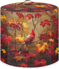 Xoenoiee Cardinal Bird Kitchen Appliance Dust Cover with Pockets, Maple Leaf Print Electric Pressure Cooker Cover Compatible with Crock Pot, Rice Cooker Covers Fall Decor, for 8 Qt Pot