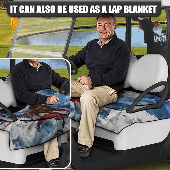 Golf Cart Seat Cover Cushion Designed to Reduce Heat and Moisture, Featuring Breathable Fabric and Waterproof Protection