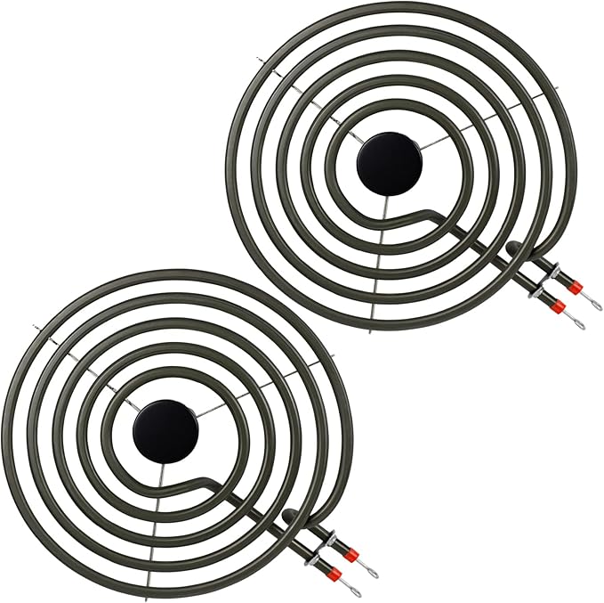 LXun Upgraded 2 Pack MP21YA 8" Electric Range Burner Element Unit Set, Electric Stove Burners Replacement for Kenmore & Maytag & Norge & Whirlpool, Fit MP22YA Range Stove Burner Top Surface Element
