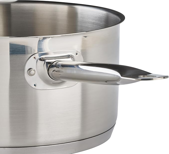 Winco Heavy-Duty Stainless Steel Sauce Pan with Cover, 6 Quart