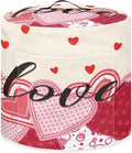 TODIYADDU Love Print Pressure Cooker Cover with Handle and Storage Pocket for Extra Accessories Portable Kitchen Small Appliance Dust Cover Protective Case