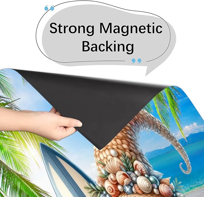 Summer gnome Starfish Beach Dishwasher Magnet Cover for The Front Dishwasher Door Cover Panel Decals Magnetic Refrigerator Cover for Kitchen Farmhouse Home Decor 23 X 26 in