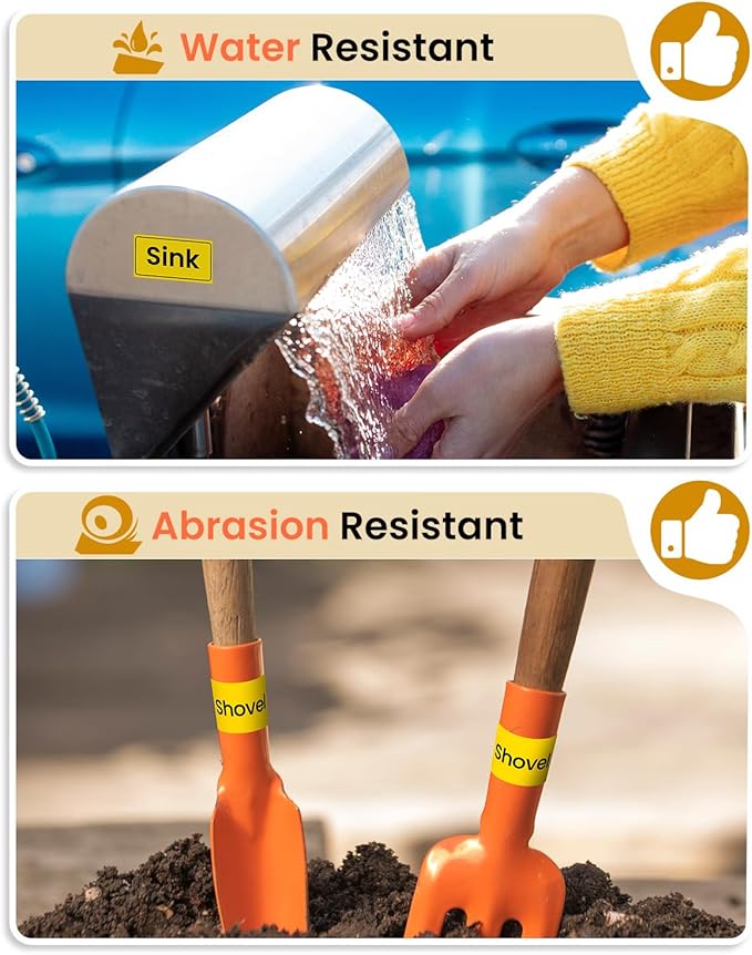 Replacement for Brother P Touch Label Tape Yellow TZe-651 TZe651 TZe TZ Tape 24mm 0.94 Laminated Black on Yellow Label Maker Tape for PT-D600 PT-D610BT PT-P700 PT-P710BT, 1 Inch x 26.2 Feet, 4-Pack
