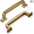 KHTuMEware 6 Pack 3-3/4 Inch Cabinet Handles, Champagne Bronze Pulls With Warm Brass Drawer Handles