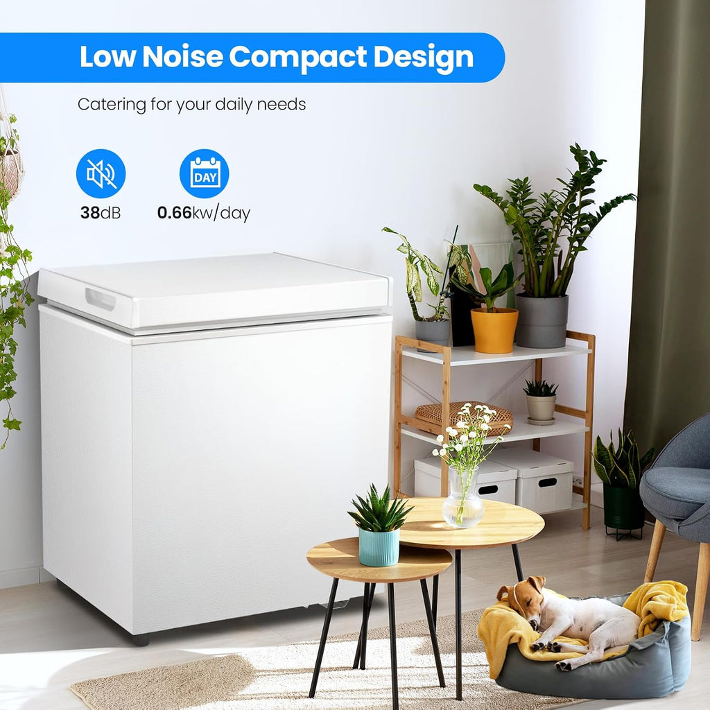 Kismile 2.0 Cubic Feet Chest Freezer, Compact Deep Freezer for Home, White