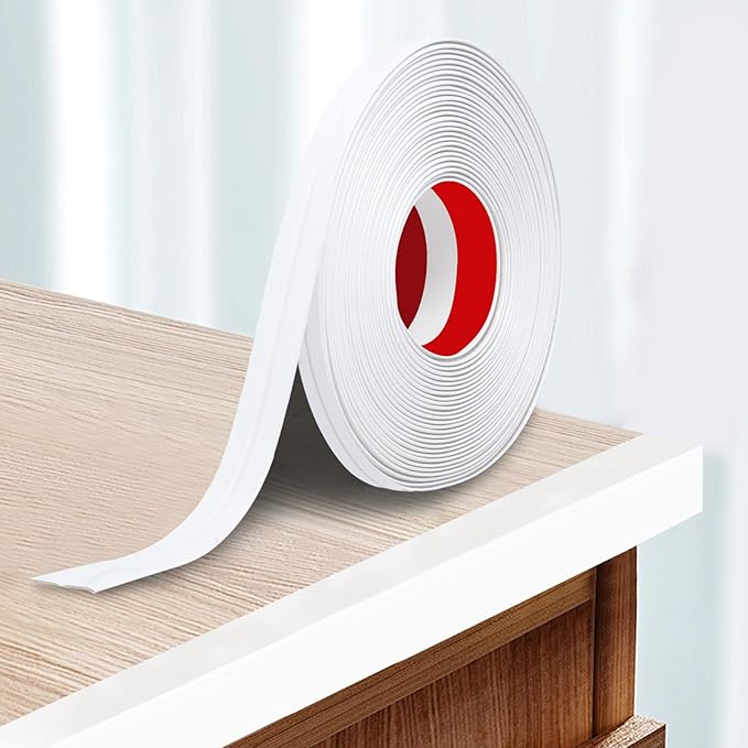 Storystore Wall Corner Protector Moulding Trim 0.8 inch x 10 Ft,Peel and Stick Corner Moulding Trim, Self Adhesive Corner Guards Edge Protector for Wall Edge Corner, Countertop,White
