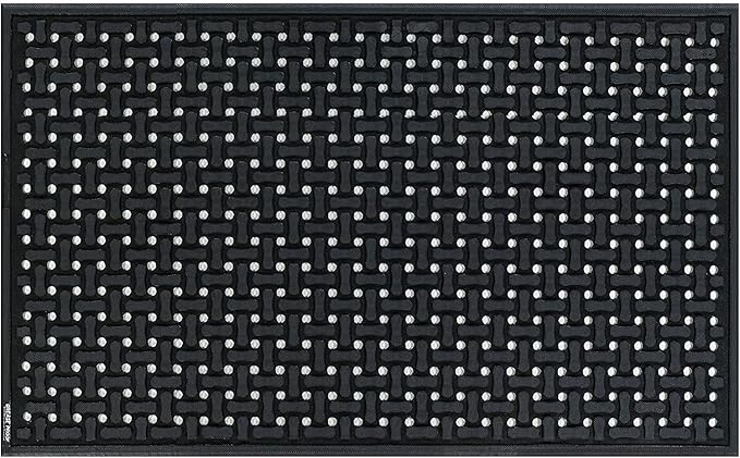 M+A Matting Comfort Flow Anti Fatigue Mat - Grease Proof, Oil Proof, Odor Resistant, Lightweight Commercial Kitchen Mat for Wet Areas – Black (4' x 6')