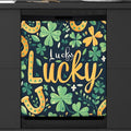 Lucky Straw Green Flower Letter Dishwasher Magnet Cover, Reusable Refrigerator Panel Stickers Microwave Front Door Covers Magnets for Kitchen Home Appliances Holiday Party Decorations 23 X 26 in