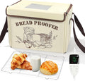 Folding Dough Proofing Box - Bread Proofer with 50-113℉ Temp Control,48H Timer and Metal Rack for Pizza, Sourdough, Yogurt, Seed Starting, Bread Baking