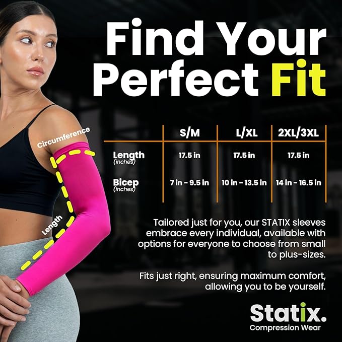 SPRYNG Statix Arm Sleeves for Men and Women Sun Protection Sports Sleeves for Tattoo Cover Gardening & Outdoor Use S to 3XL
