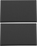 OrangeStar Anti-Fatigue Mat 36"x60" with Textured Nubs, 2-Pack Beveled Edge Kitchen Mat for Commercial Use, Non-Slip Rubber Flooring for Standing Desk, Restaurant, Bar, Black