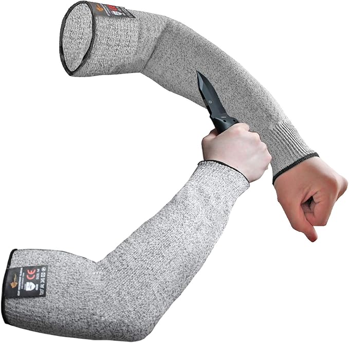 Evridwear Protective Arm Sleeves Cut Resistant Farmers Sleeves for Men Work, Gardening, Farming, Arm Protectors for Thin Skin and Bruising (XS, No Thumb Hole)
