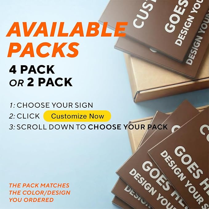 Custom Metal Signs, Personalized Aluminum, Customized Safety, Business Signs, Waterproof Outdoor, White Aluminum (Brown, 18x12 In)