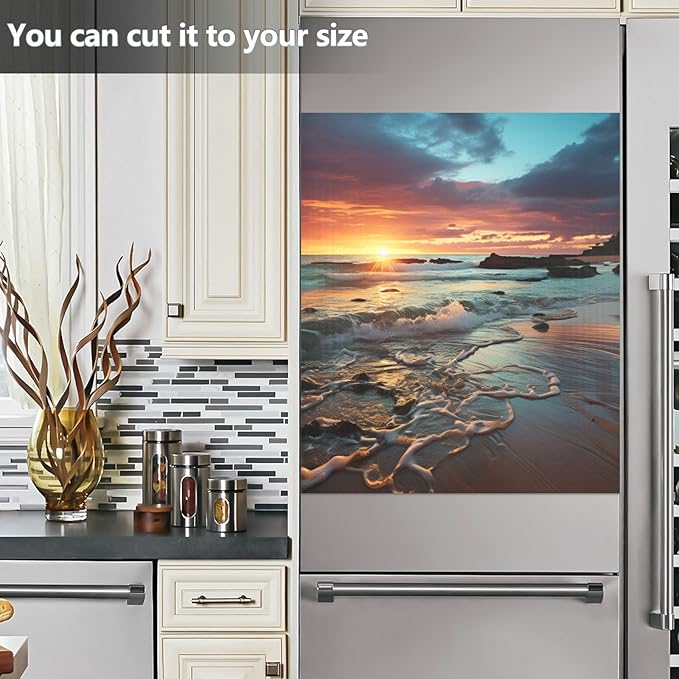 senya Dishwasher Magnet Cover Panel for The Front Foamy Waves Dish Washer Door Sticker