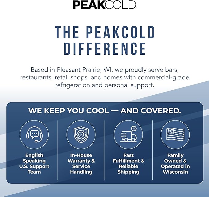 PEAKCOLD 3 Glass Door Commercial Refrigerator - 72 Cubic Ft, 81" Wide Stainless Steel Reach-In Commercial Refrigerator with White Internal Lighting - Freestanding Industrial Fridge
