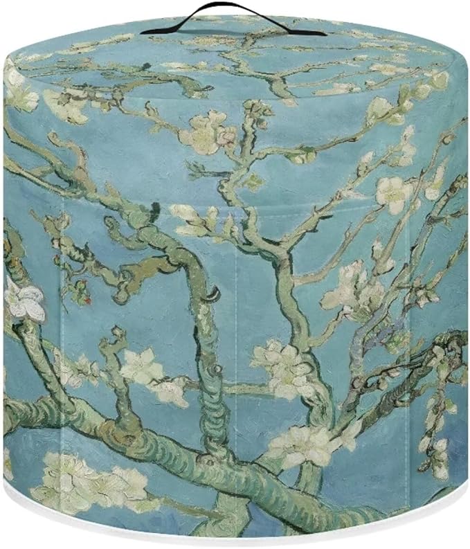 Starry Night Oil Painting Pressure Cooker Appliance Cover for Thanksgiving, Also Fit for Rice Cooker, Air Fryer and Crock Pot, 8 Quart Dust Cover with Pocket for Kitchenware and Recipes,