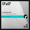 Americanflat 17x17 Picture Frame with Polished Plexiglass - Streamline Collection - Thin Border Square Frame for Wall Display - Hanging Hardware Included - Black