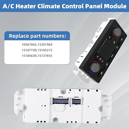 599-211XD A/C Heater Climate Control Module Panel Switch for 2003 Chevy Silverado Suburban Tahoe Avalanche GMC Sierra Yukon Cadillac Escalade, OE# 15201969 10367042 15107730 15105215 15185639 15137655