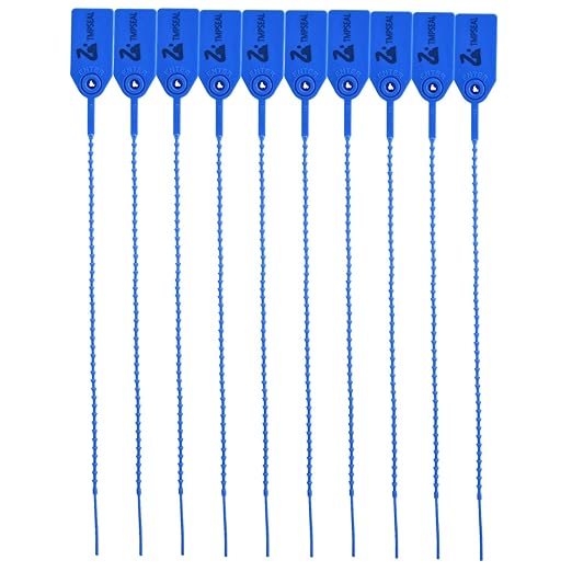 100 Blue Plastic Tamper Seals, Zip Ties Numbered for Fire Extinguishers Pull Tite Security Tags Disposable Self-Locking Safety Ties 250mm Length