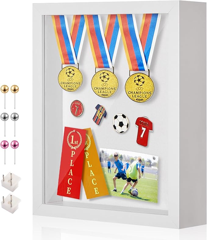 11x14 Shadow Box Display Case Picture Frame with Soft Linen Back, Large Deep White Shadow Box 11x14 for Flowers Medal Display Case Jersey pet Graduation Memorabilia Baby Ltems Crafts Photos