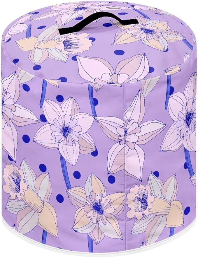 Purple Floral Dust Cover Instant Pot Heavy Duty Waterproof Dust Pressure Cooker Cover Case for Instant Pot Pressure Cooker Instant Pot Appliance Covers Pressure Cooker Size S