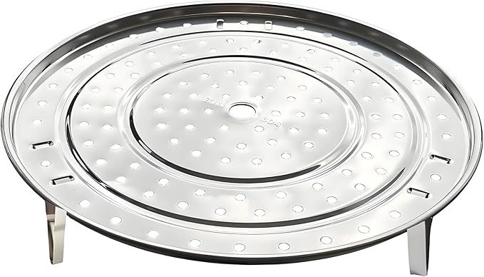 Steamer Rack, 11" / 28cm 304 Stainless Steel Removable Legs Multifunction Steaming Stand Holder Rack for Steamer Pot Pans