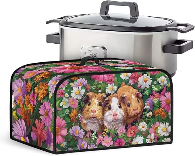 Guinea Pig Slow Cooker Cover Compatible with 6-8 qt Slow Cooker Holder Dust Resistant Decor for House