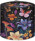 Air Fryer Cover Dust Cover, Machine Washable Appliance Covers for 8 Quart Air Fryer & Pressure Cooker Kitchen Appliance Accessories with Pockets, Butterfly Flower