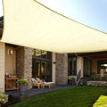 LOVE STORY Custom Size 17' x 21' Butter Cream Sun Shade Sail Canopy Commercial Rectangle Sail Shade Fabric for Patio Garden Backyard Pool (Customized)