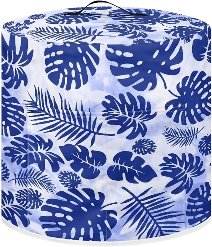 Flashideas Palm Leaves Pressure Cooker Cover for Women Insulated Rice Cooker Cover with Easy to Clean Lining Stain Resistant Dust Cover with Pockets for Instant Pot 6 Quart Appliance Cover