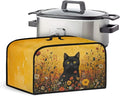 Black Cat Crock Pot 6-8 Quart Slow Cooker Dust Cover Set for Kitchen Appliances