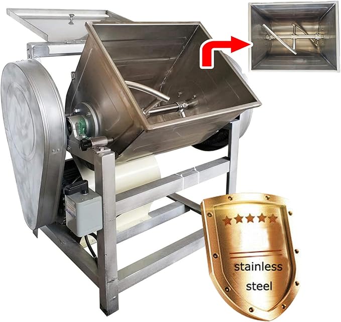 INTBUYING Electric Dough Mixer Commercial 30QT Stand Mixer Flour Pizza Mixing Machine Stainless Steel Dough Blender Kneading Machine Twisted Dragon-shaped Blade 15.5x12x14in Bowl