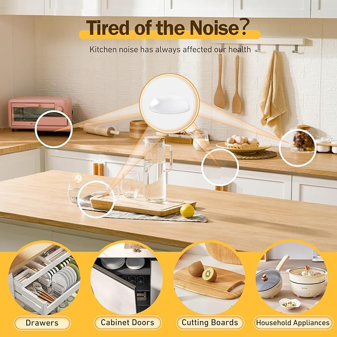 Cabinet Door Bumpers, 200 Pcs Self Adhesive Clear Cupboard Door Drawer Bumpers for Kitchen Cabinets Cutting Boards Picture Frames