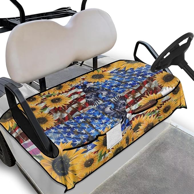 Golf Cart Seat Cushion Cover Featuring Comfortable Microfiber Fabric and Waterproof Protection for Outdoor Use