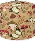 Mushroom Butterfly Pressure Cooker Cover for 8 Quart Instant Pot and Air Fryer Accessories, Stain Resistant Washable Round Protective Cover with Front Pocket