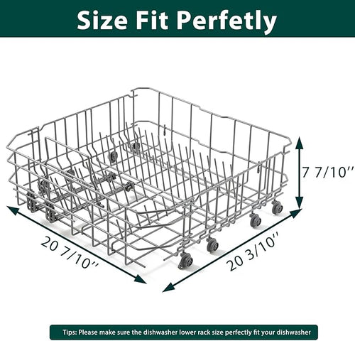 00770545 Dishwasher Lower Rack Replacement Parts for Bosch Ascenta Lower Basket 20.7’’ x 20.3’’ Crockery Drawer SHX3AR75UC SHE3ARF5UC/21 SHX84AAF5N 100 Series 24’’ Dishwasher Bottom Dishrack 1 Pack