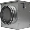 Repa Market 6" Duct Air Filter Box – Galvanized Steel Inline Dryer Filter Housing for Round Duct - EPDM Rubber Gaskets – Easily Serviceable Lint Trap – Intake Ventilation, Home Improvement