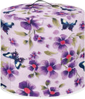 Purple Butterfly Flower Dust Cover for Kitchen Instant Pot Accessories Appliance Cover Quart Pressure Cooker Air Fryer Rice Cooker Kitchen Appliance Dust Covers with Storage Pockets Size S