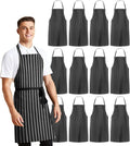 Aprons for Men - 100% Polyester Chef Apron Women with Extra Long Ties - Cooking Aprons for Women & Mens Apron