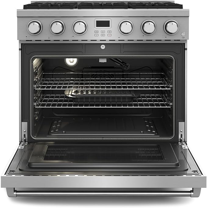 THOR Kitchen Professional 36-Inch Gas Range in Stainless Steel - Model ARG36